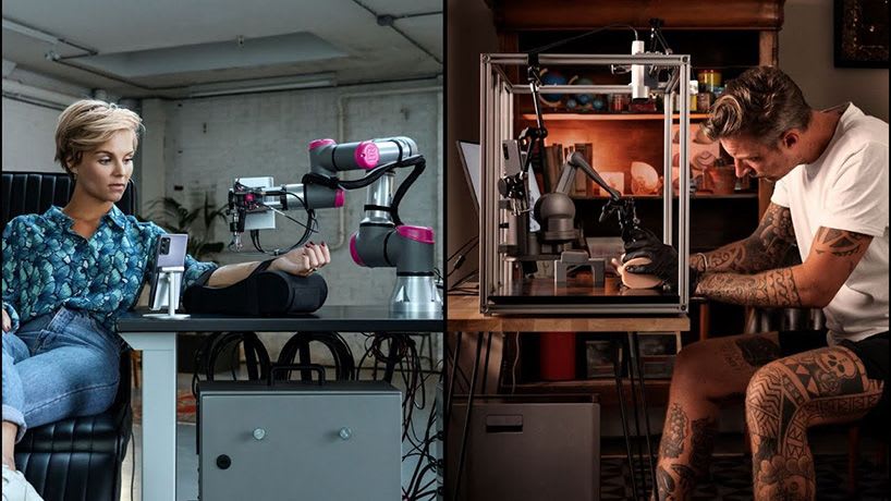 5G-powered robot arm needles world's first remote tattoo