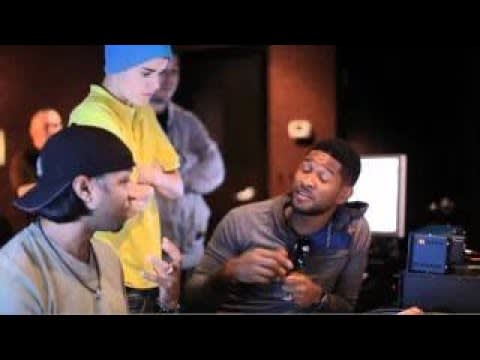 Under The Mistletoe Webisode - Usher and Justin in the Studio (The Christmas Song - Chestnuts)