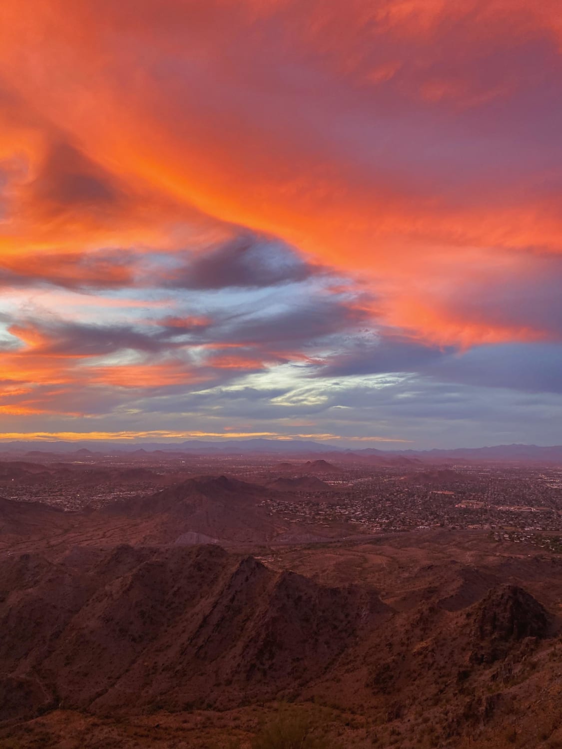 Piestewa Peak near Phoenix. Arizona has the best sunsets