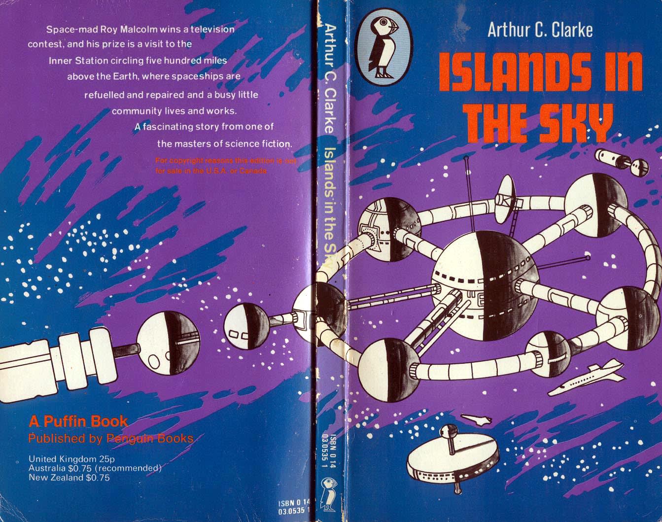 Islands in the Sky, Arthur C. Clarke, Puffin, 1977. Cover: Scoular Anderson.