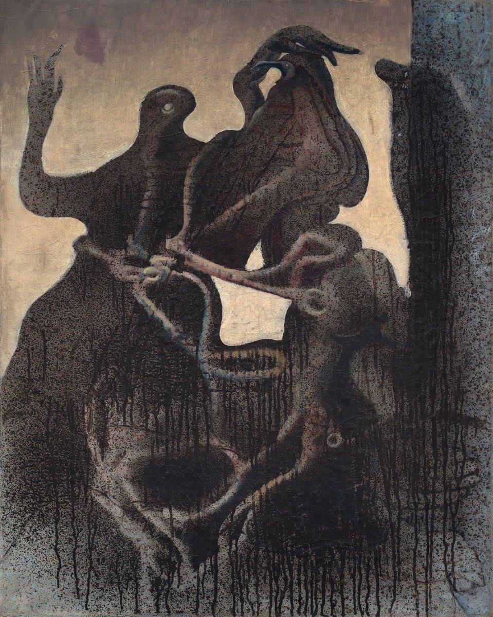 ZOOMORPHIC COUPLE (1933), by Max Ernst.