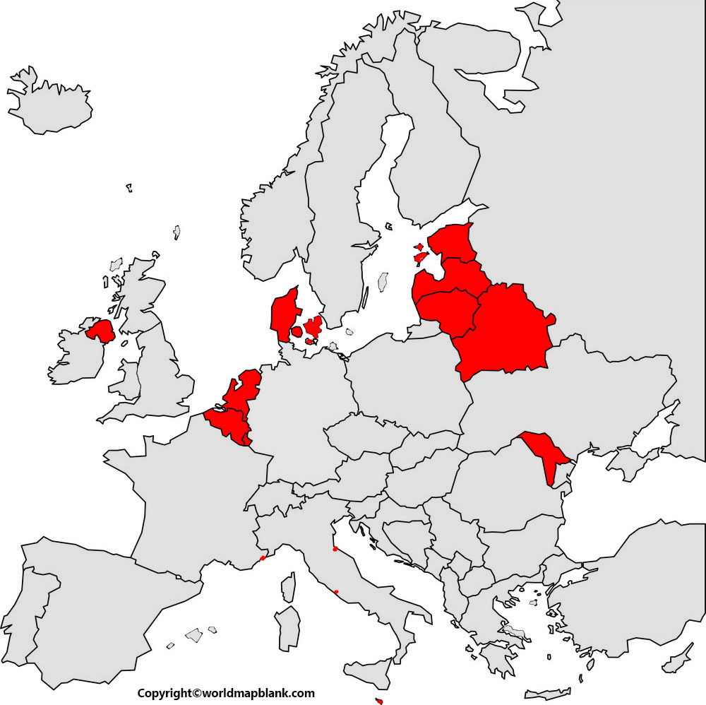 Countries in Europe that's Highest peak is under 1000m