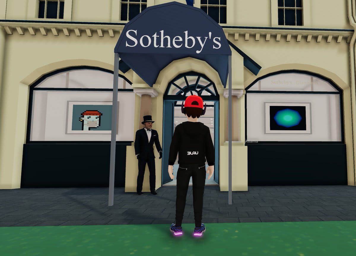 In its ongoing bid to draw crypto-collectors, Sotheby’s unveils a replica of its London H.Q. in the blockchain world Decentraland: