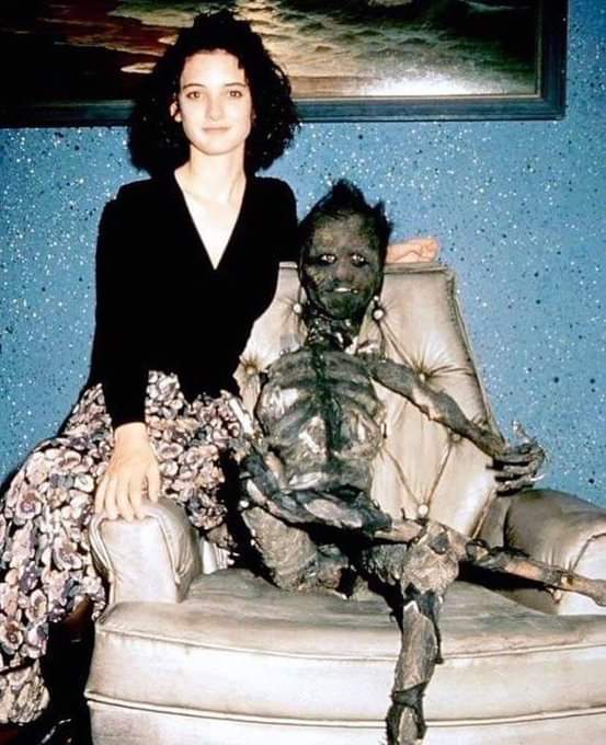 Winona Ryder on the set of Beetlejuice. 1988