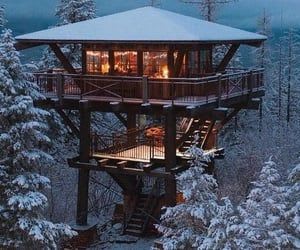 Image in winter. ⛄️ collection by -89.2 °C on We Heart It | Architecture, Tree house plans, Architecture house