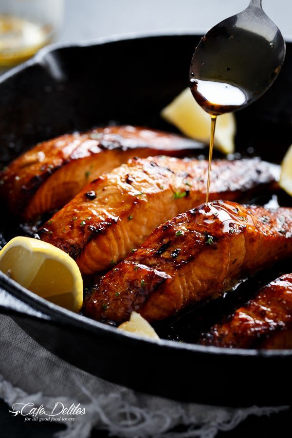 Browned Butter Honey Garlic Salmon - Cafe Delites | Recipes, Salmon dishes, Honey garlic salmon