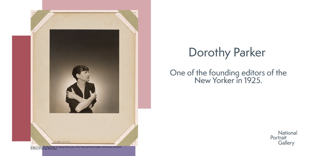 Dorothy Parker worked at Vogue and Vanity Fair before becoming one of the founding editors of the New Yorker in 1925. She wrote biting reviews but it was her more serious short stories that proved to be the most enduring aspect of her literary output.