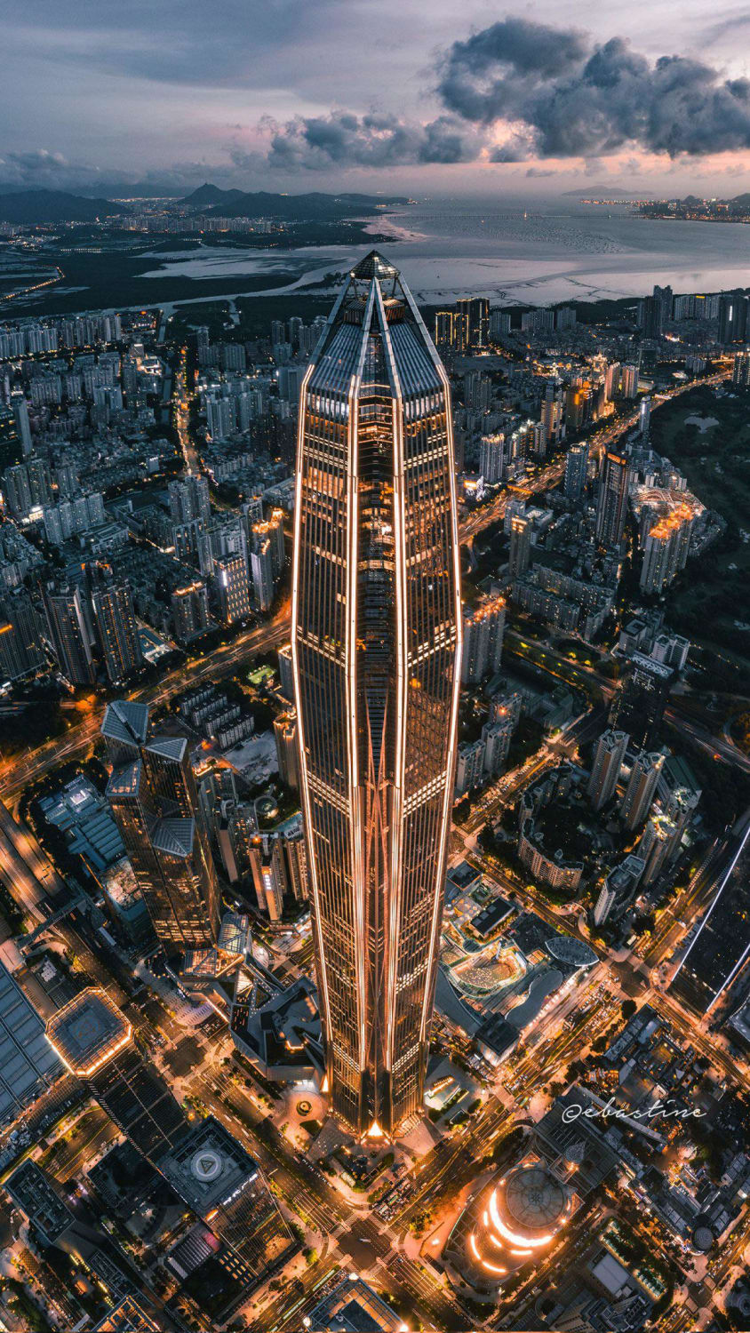 5th tallest building in the world. Ping An finance center in Shenzhen