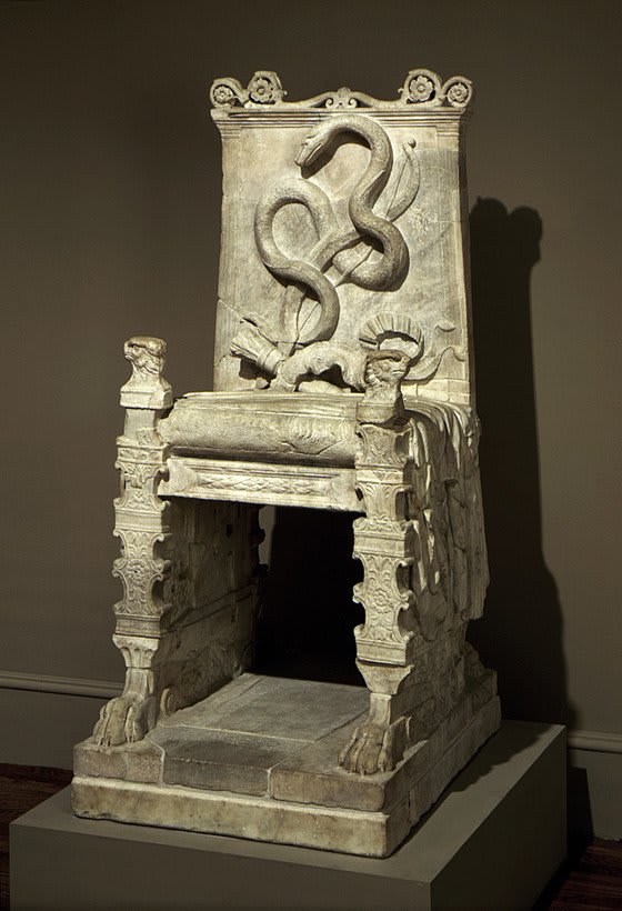 We can't wait to find out who will sit on the Iron Throne in tonight's #GameOfThronesFinale! To get in the spirit, here's a GOT-inspired collection highlight for TheFinalEpisode: "The Lansdowne Throne of Apollo," Unknown, Roman, late 1st century.
