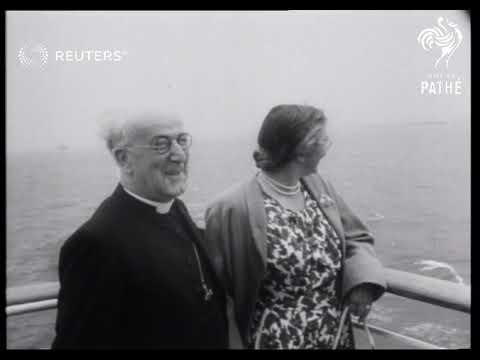 Archbishop of Canterbury visits US for holiday (1952)