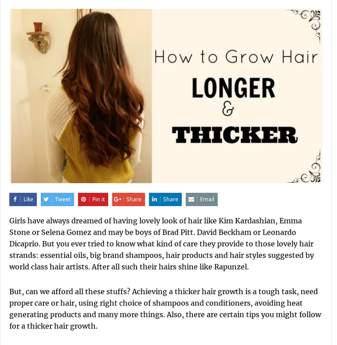 Mix Ways Of Growing Thicker Hair Guest And Paid Posting