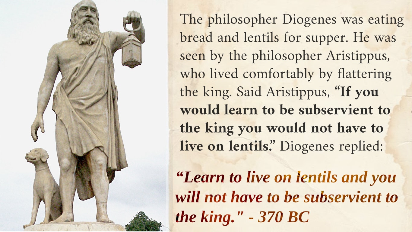For anyone claiming that Veganism is a "modern luxury," allow me to introduce Diogenes.