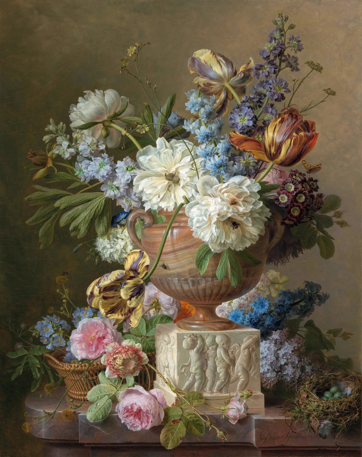 Flower Still-life with an Alabaster Vase (1783), Gerard van Spaendonck,