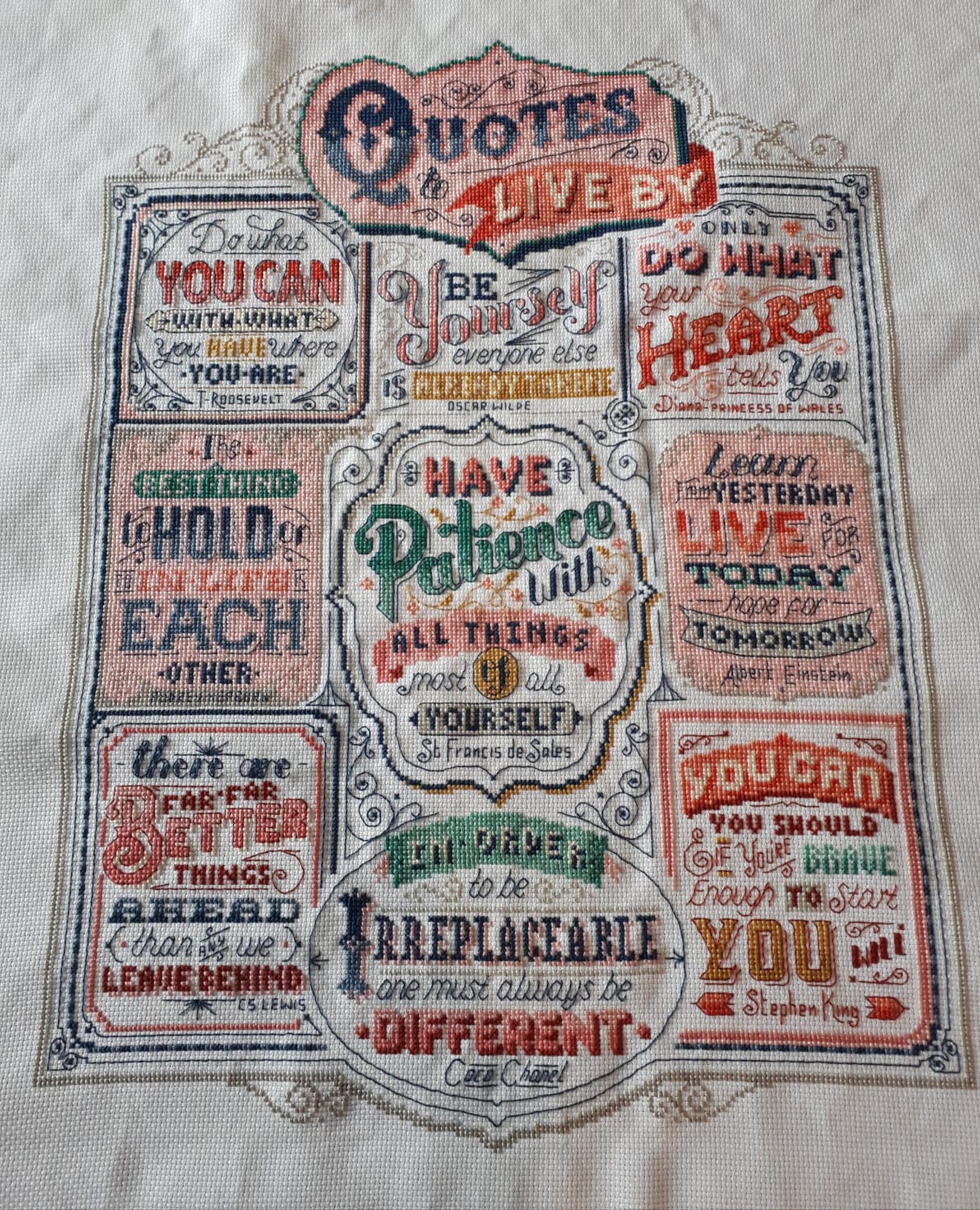[FO] Finally finished Stitchrovia's 'Quotes to Live By'