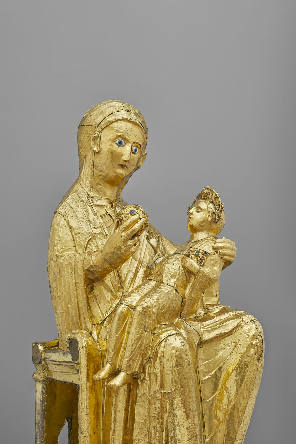 The Golden Madonna of Essen is a sculpture of the Virgin Mary and the infant Jesus. Dated around the year 980, it is the oldest known sculpture of the Madonna. Now part of the treasury of Essen Cathedral in North Rhine-Westphalia, Germany