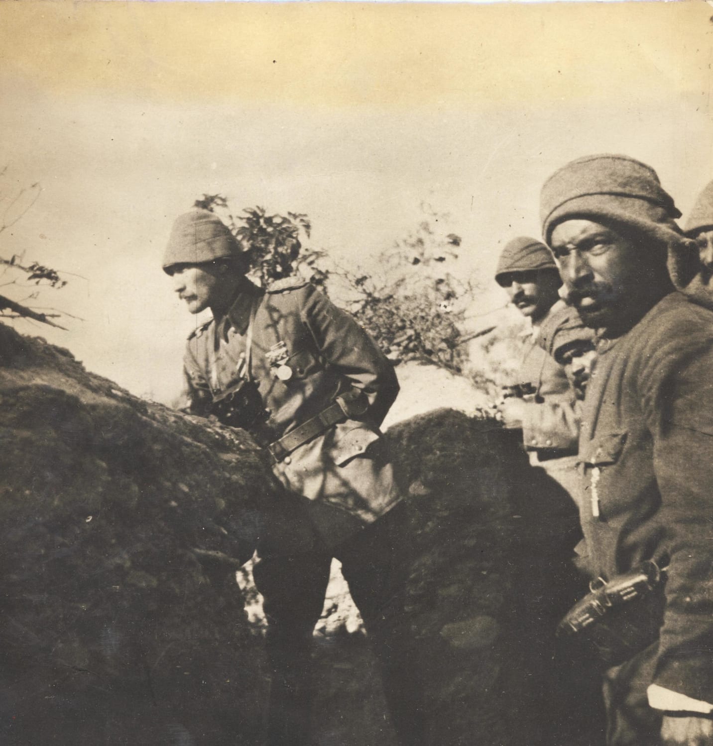 Mustafa Kemal Atatürk in the trench at the Battle of Gallipoli - 1915