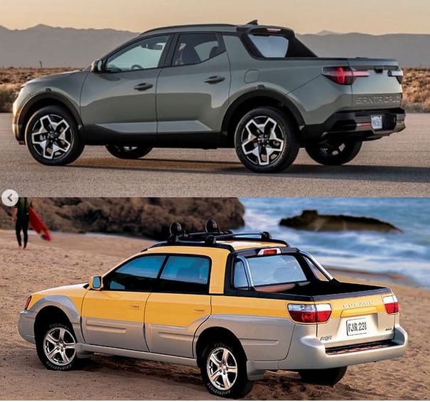 Hyundai's new Santa Cruz is Subaru's Baja reborn.