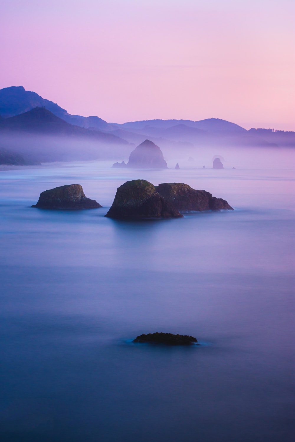 A dreamy twilight on the Oregon coast