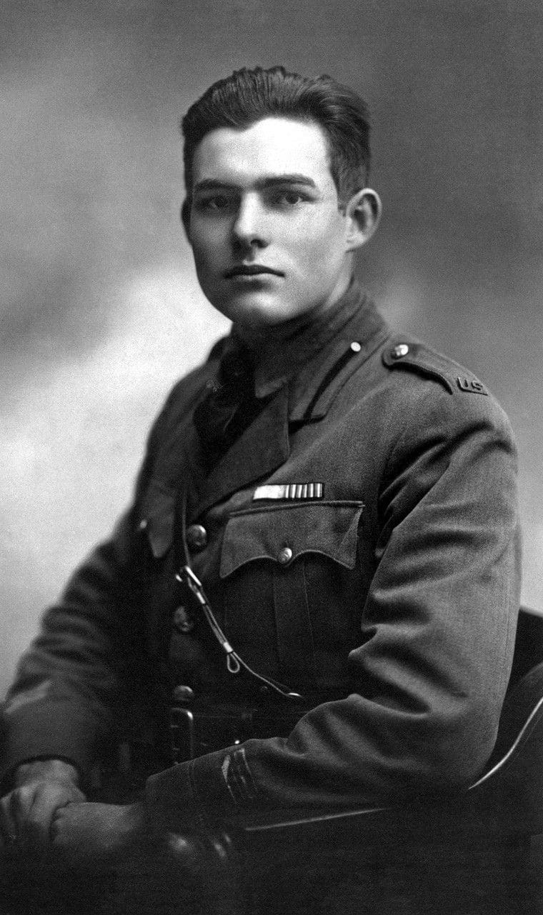 First Lieutenant Ernest Hemingway in his Red Cross uniform, circa 1918