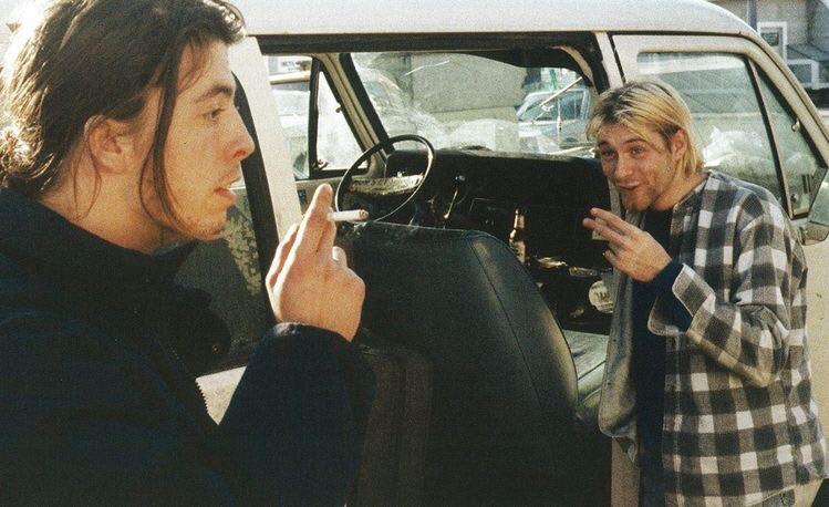 Dave Grohl and Kurt Cobain (early 90s)