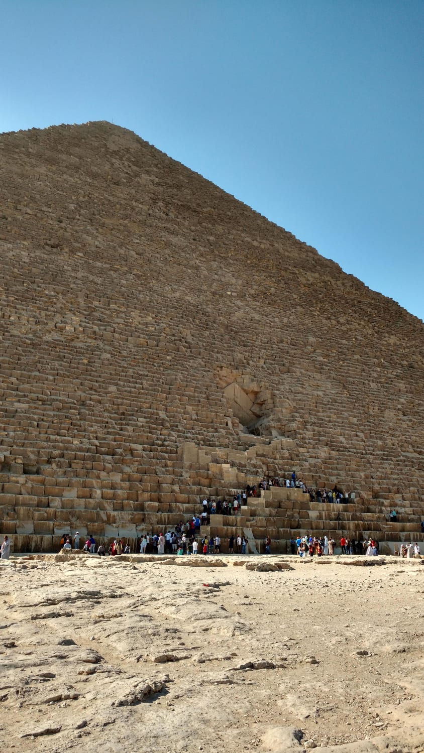 A lot of you showed interest in my earlier photo of Luxor Temple, so here's one of all the tiny tourists lined up to go inside the Great Pyramid (Giza).