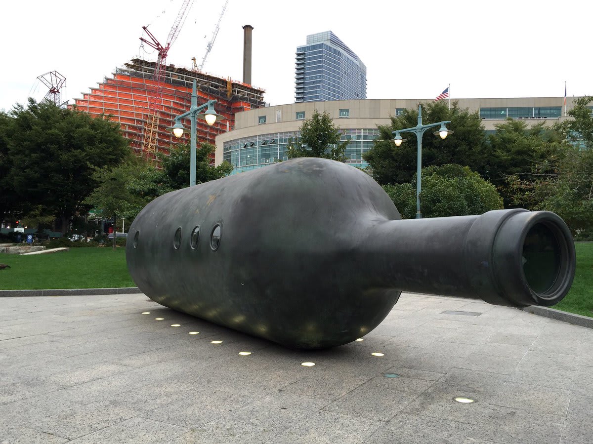 “Malcolm Cochran’s ginormous wine bottle in Hudson River Park’s Clinton Cove is definitely worth the walk west.” Learn more about this hidden art gem: