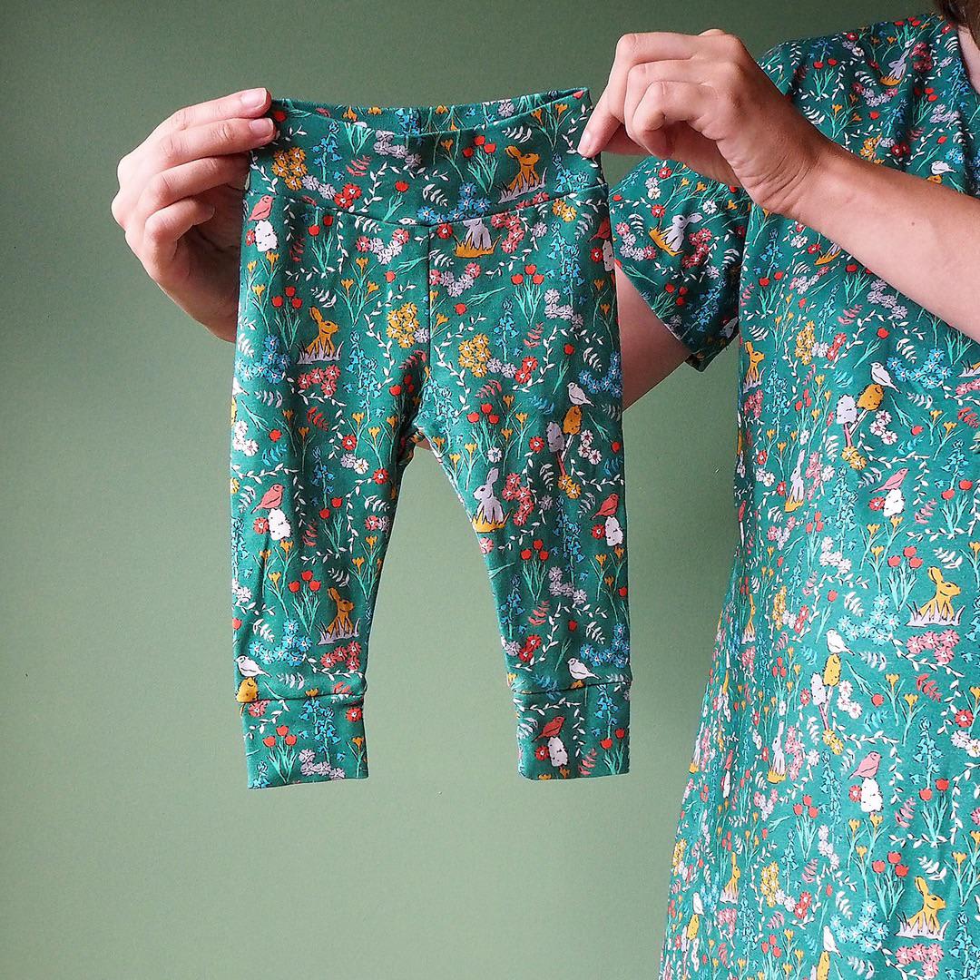 I’m 3 days overdue so I made baby trousers to match the nightie my mum made me