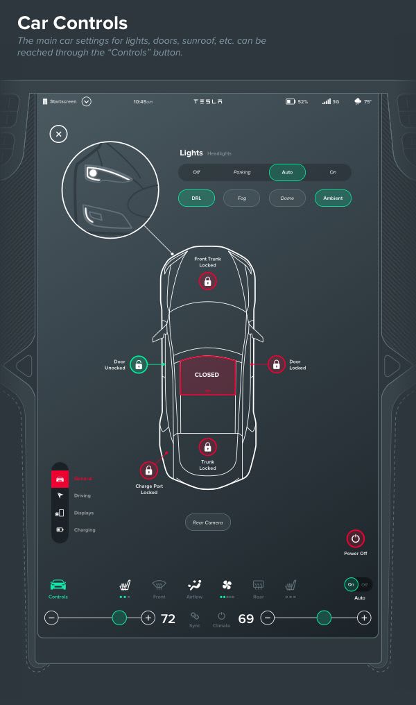 Tesla Interface Concept