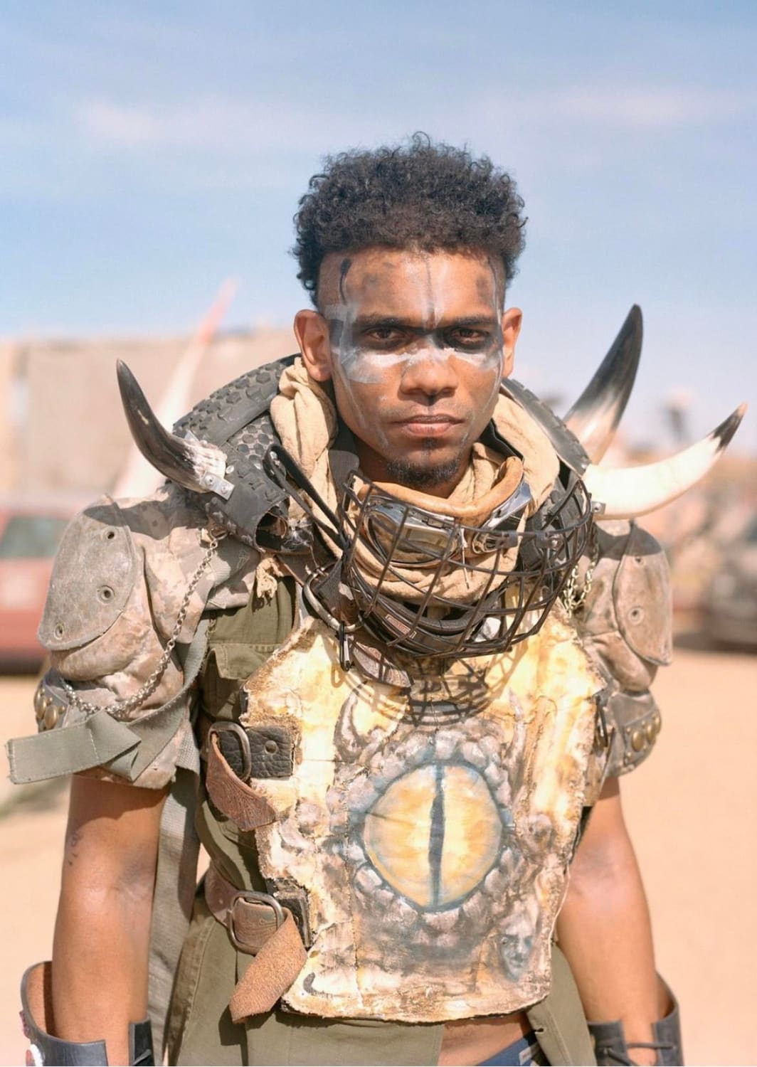 A participant at Wasteland Weekend Festival which tries to recreate the vibe and aesthetics of George Miller’s Mad Max movies, the popular dystopian action flicks every year in California’s Mojave Desert - Photo credit : Joe Pettet-Smith/ "Anarchy Tamed" photo exhibit