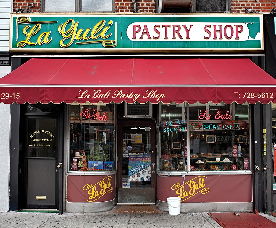 In honor of St. Joseph's Day yesterday, (Feast of St. Joseph), we are highlighting La Guli Pastry Shop in Astoria, Queens where you can get sfinge, a pastry dedicated to St. Joseph's Day. La Guli Pastry family owned and operated since 1937. In our book "Store Front II".