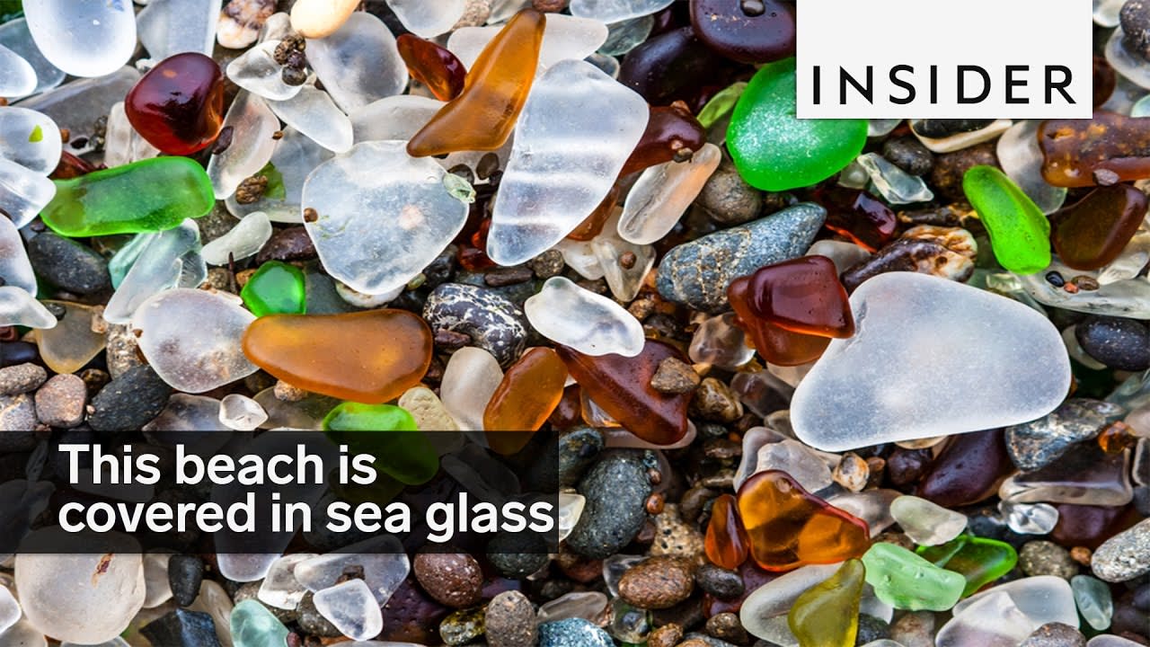 This beach is covered in sea glass instead of sand