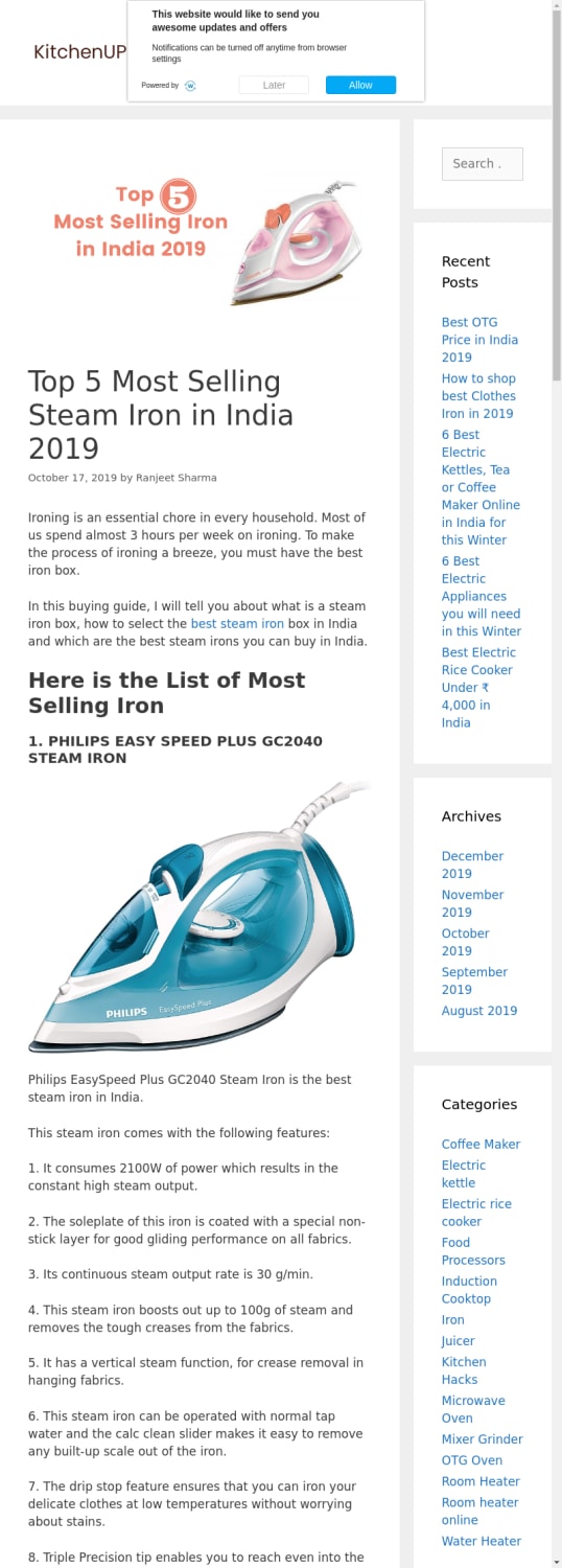 Mix Top 5 Most Selling Steam Iron In India 2019