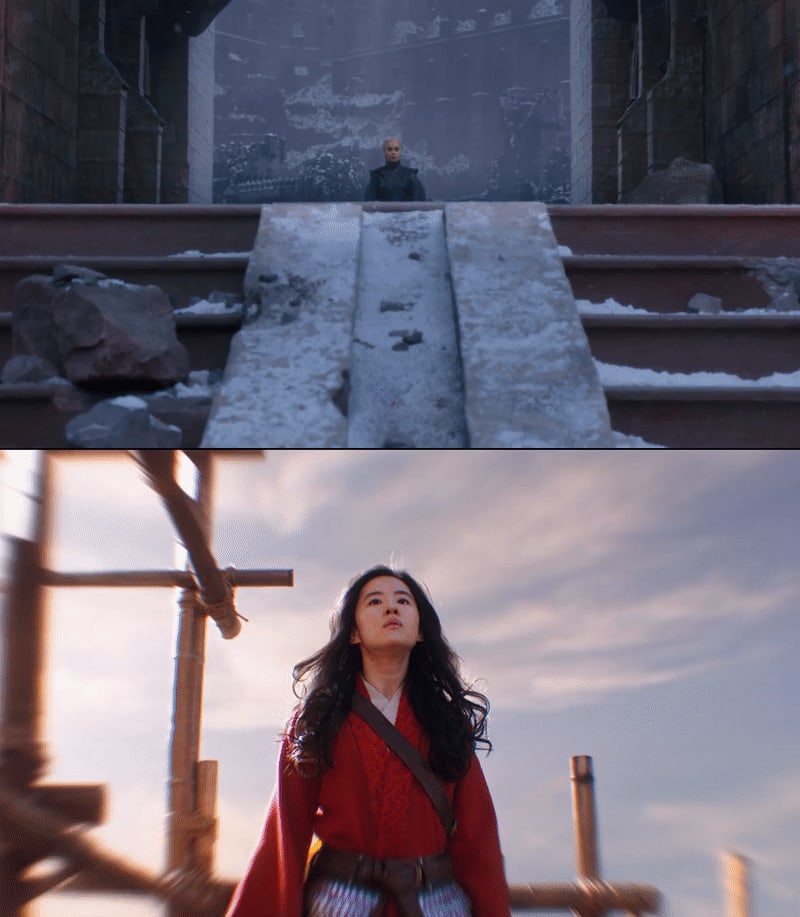 Mulan reproduces a shot from Game of Thrones