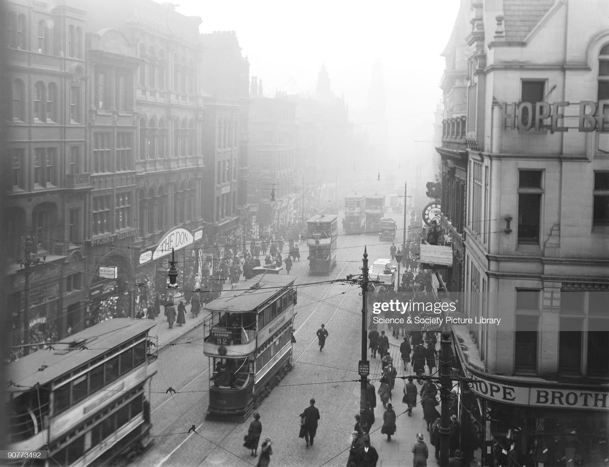 A busy day on Market Street, Manchester,