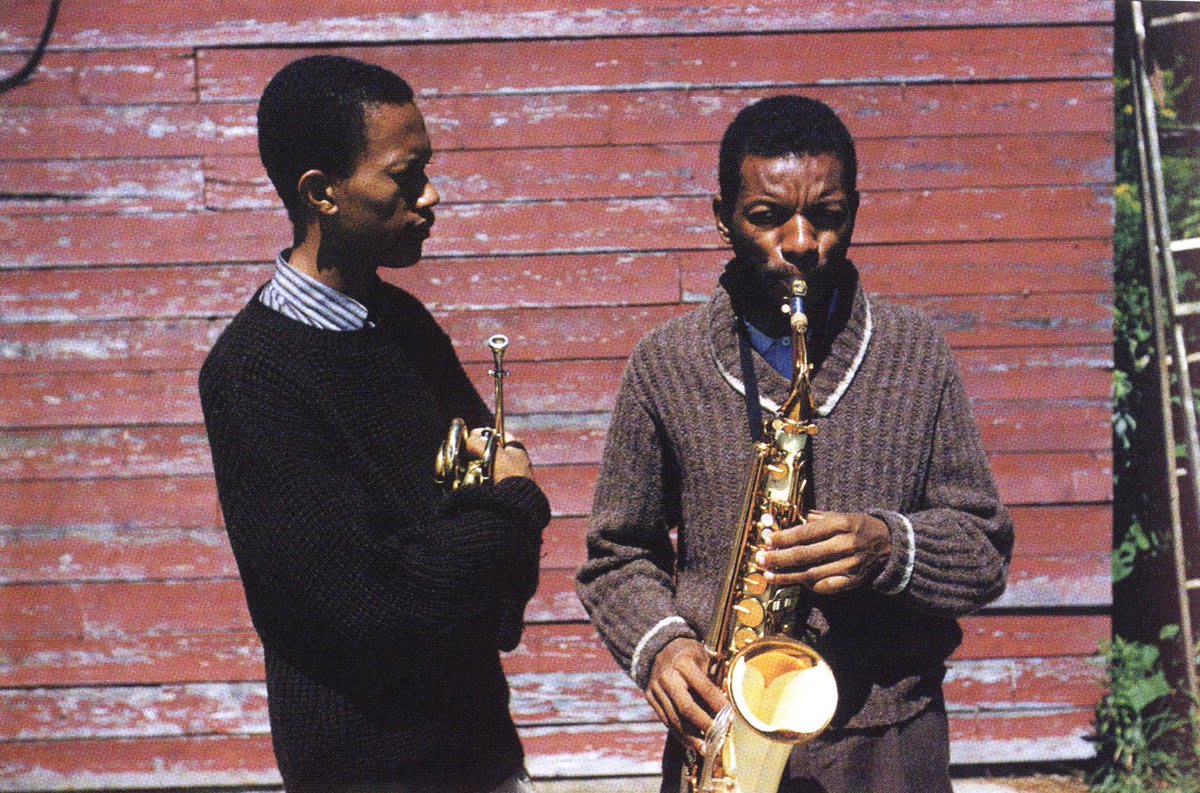 Remembering Ornette Coleman, born on this day in 1930 in Fort Worth, Texas. Here he is with Don Cherry in 1959. Photo by Lee Friedlander.