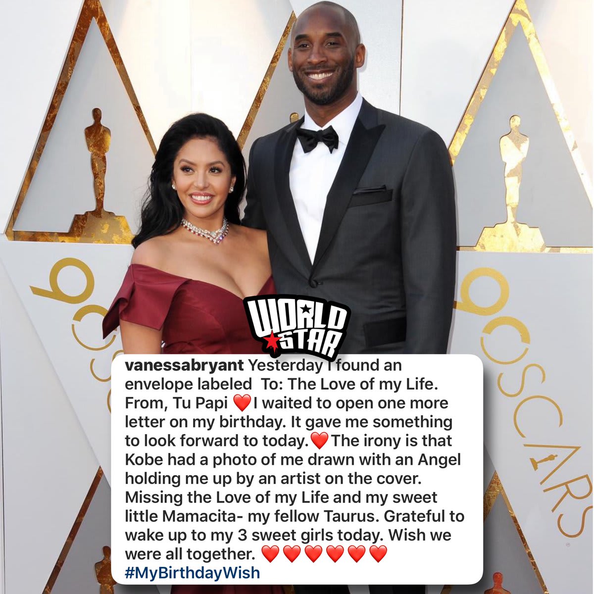 VanessaBryant shared one last letter from KobeBryant to open on her birthday.. HappyBirthday Vanessa! Our thoughts and prayers continue to be with her and her family!