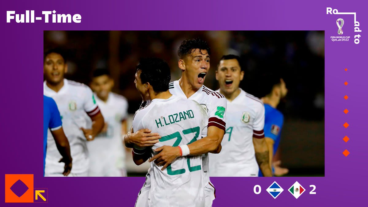 Mexico make it seven points for the week in the @Concacaf octagonal with goals in each half lifting El Tri to victory in El Salvador WorldCup | @miseleccionmxEN |