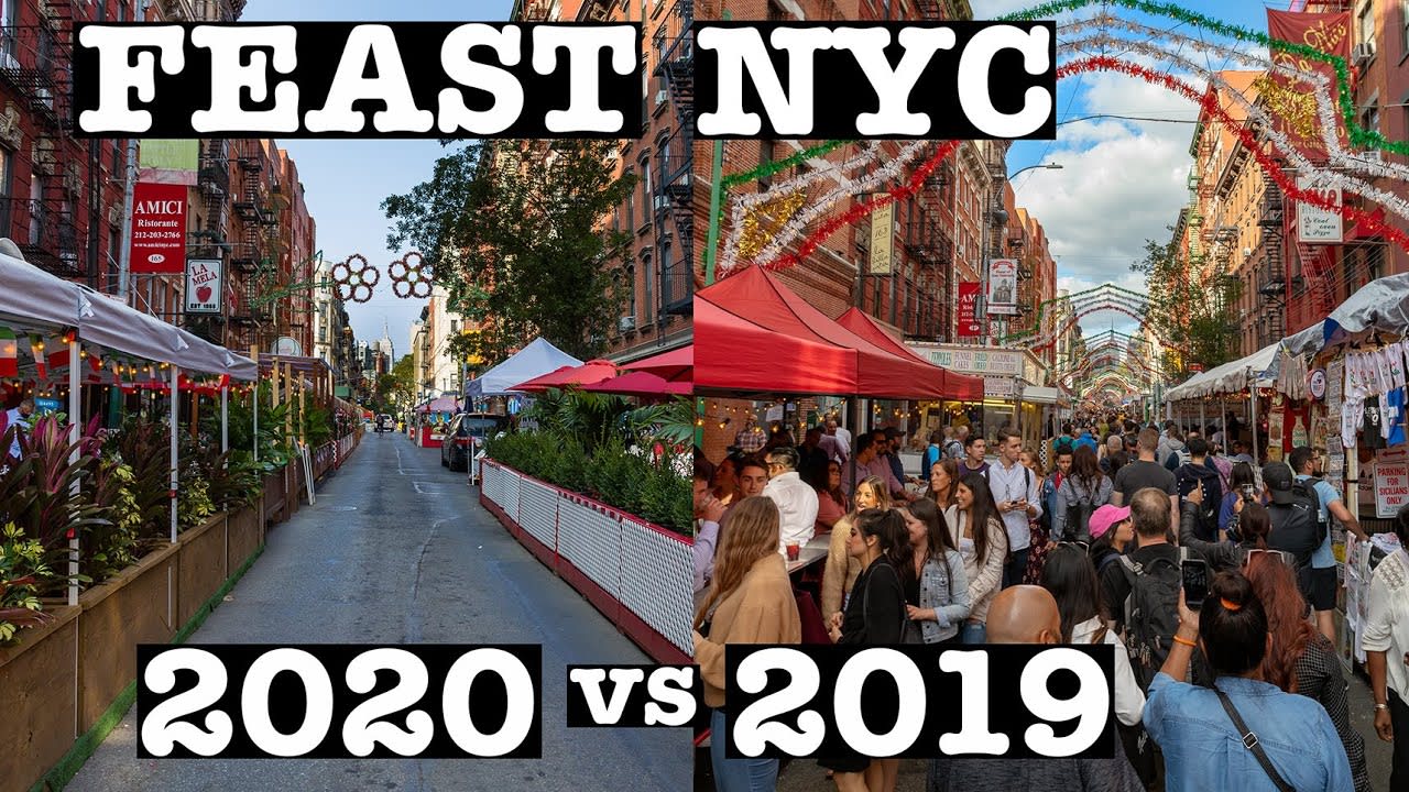 NYC Feast of San Gennaro Food Tour 2020 vs 2019: Little Italy, New York