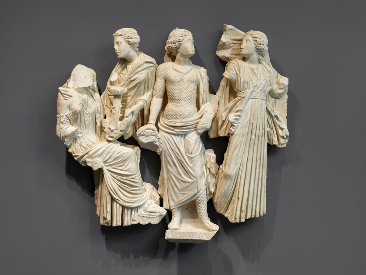 For this month's ConnectingCollections, join our conservation team in the lab as they prepare a fragmentary Roman sarcophagus featuring three Muses: Erato (muse of love poetry), Thalia (comedy), and Euterpe (music and song), for the Getty Villa's galleries.