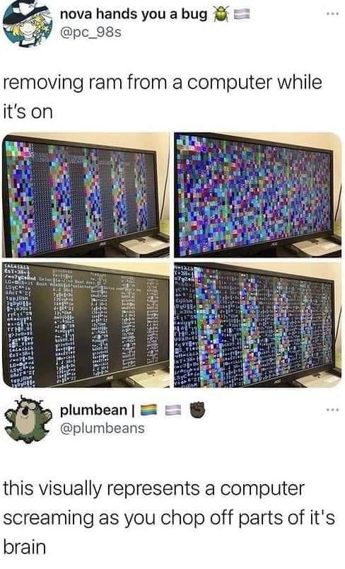 Removing RAM while the computer is still on