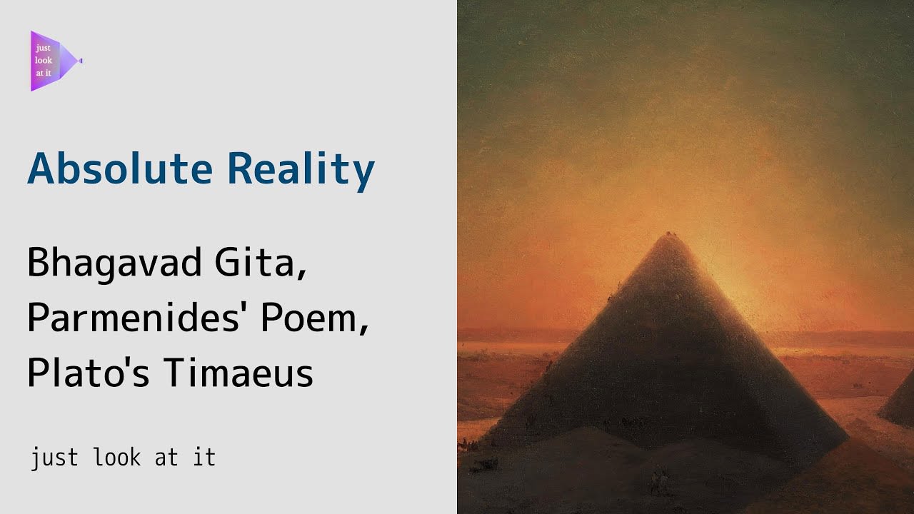 ‘The unreal never is, the real never ceases to be.’ – Bhagavad Gita. Plato’s Timaeus, Parmenides Poem & the Bhagavad Gita point towards the same absolute reality. [more in comment]
