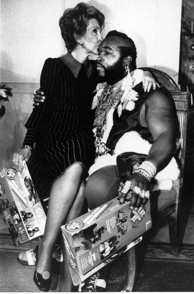 First lady Nancy Reagan and Mr. T, 1983