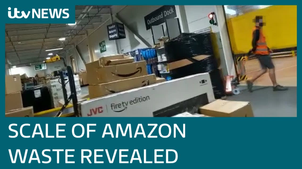 Amazon destroying millions of items of unsold stock in one of its UK warehouses each year | ITV News --- (Why don't they donate face masks to India & other places, laptops/iPads to school kids???) :-(