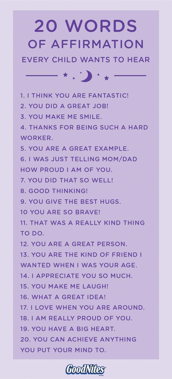 20 words of affirmation for children | Affirmations for kids, Words of affirmation, Kids and parenting