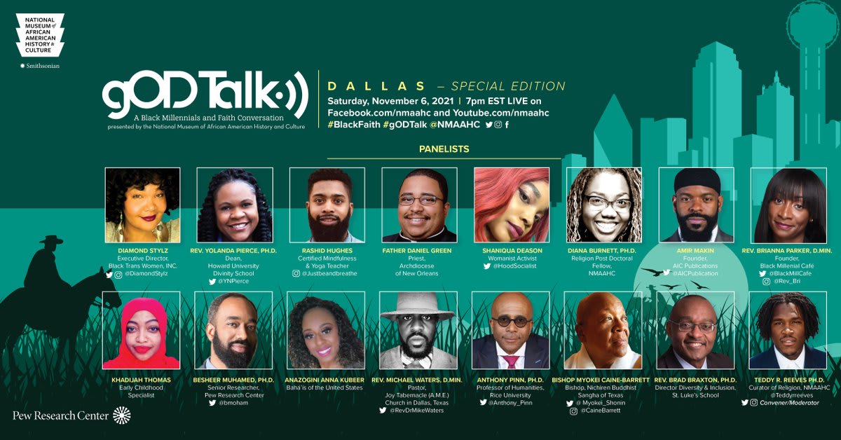 Join us on 11/6 for a special gODTalk intergenerational conversation (Baby Boomers, Gen X, Millennials, and Gen Z) over dinner exploring the intersections of Black religion and spirituality, race, gender and sexuality, and much more: