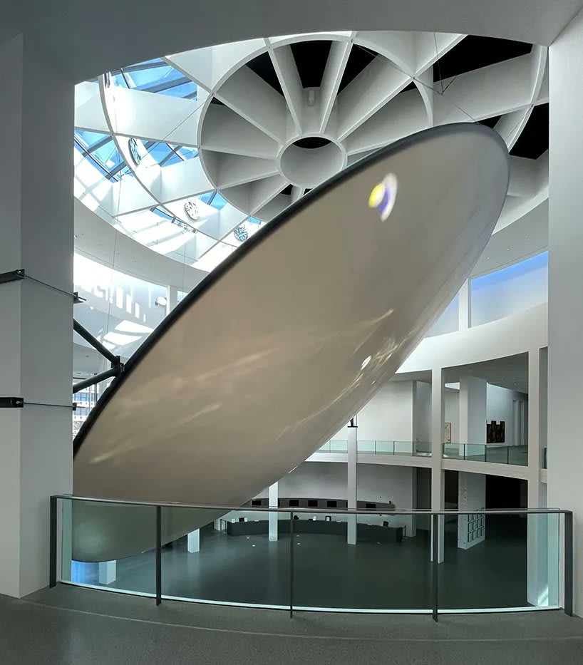 olafur eliasson suspends reflective 'solar energy 22' installation in pinakothek der moderne