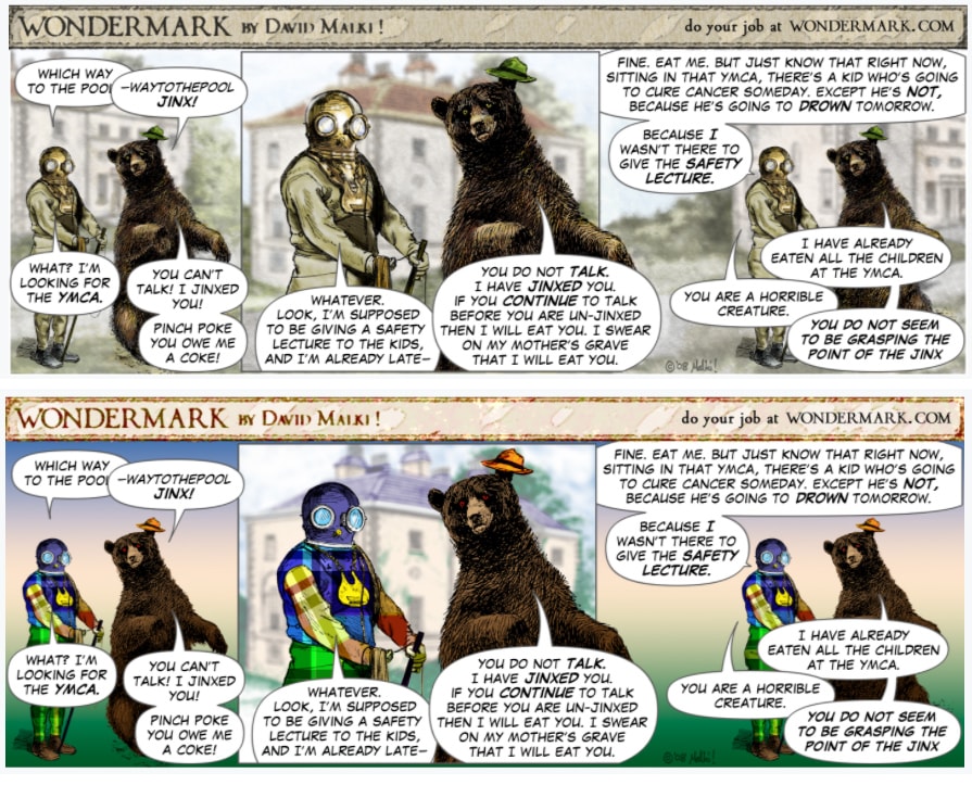 On the bonkers color palette of Garfield comics