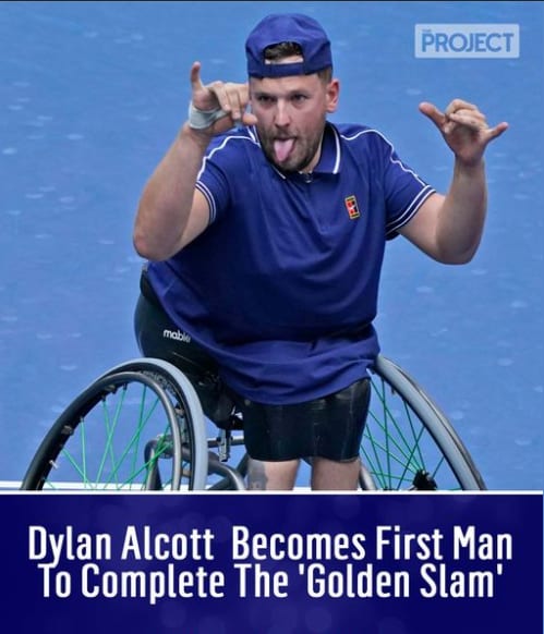 There was a "golden slam" winner at US Open! Dylan Alcott won all 4 Grand Slams this year and he won a gold at the Olympics! He also won AO in doubles!