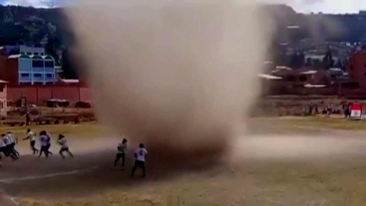 Dust Devil Makes Mess of Soccer Game