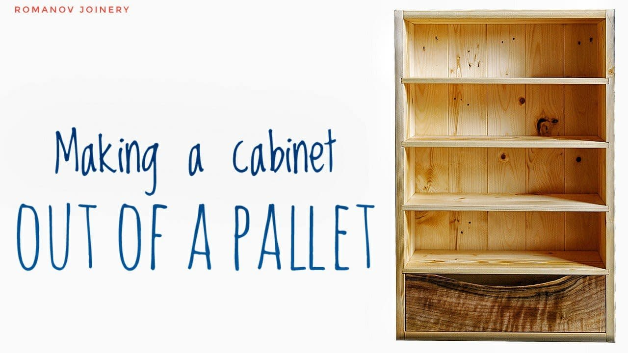 Make a small cabinet out of a pallet